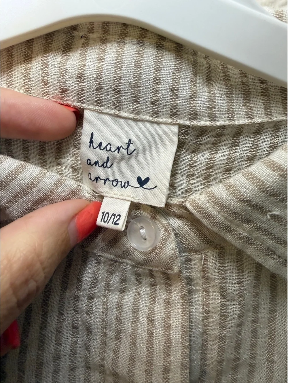 Heart and Arrow Girls 10/12 Cropped Long Sleeve Top